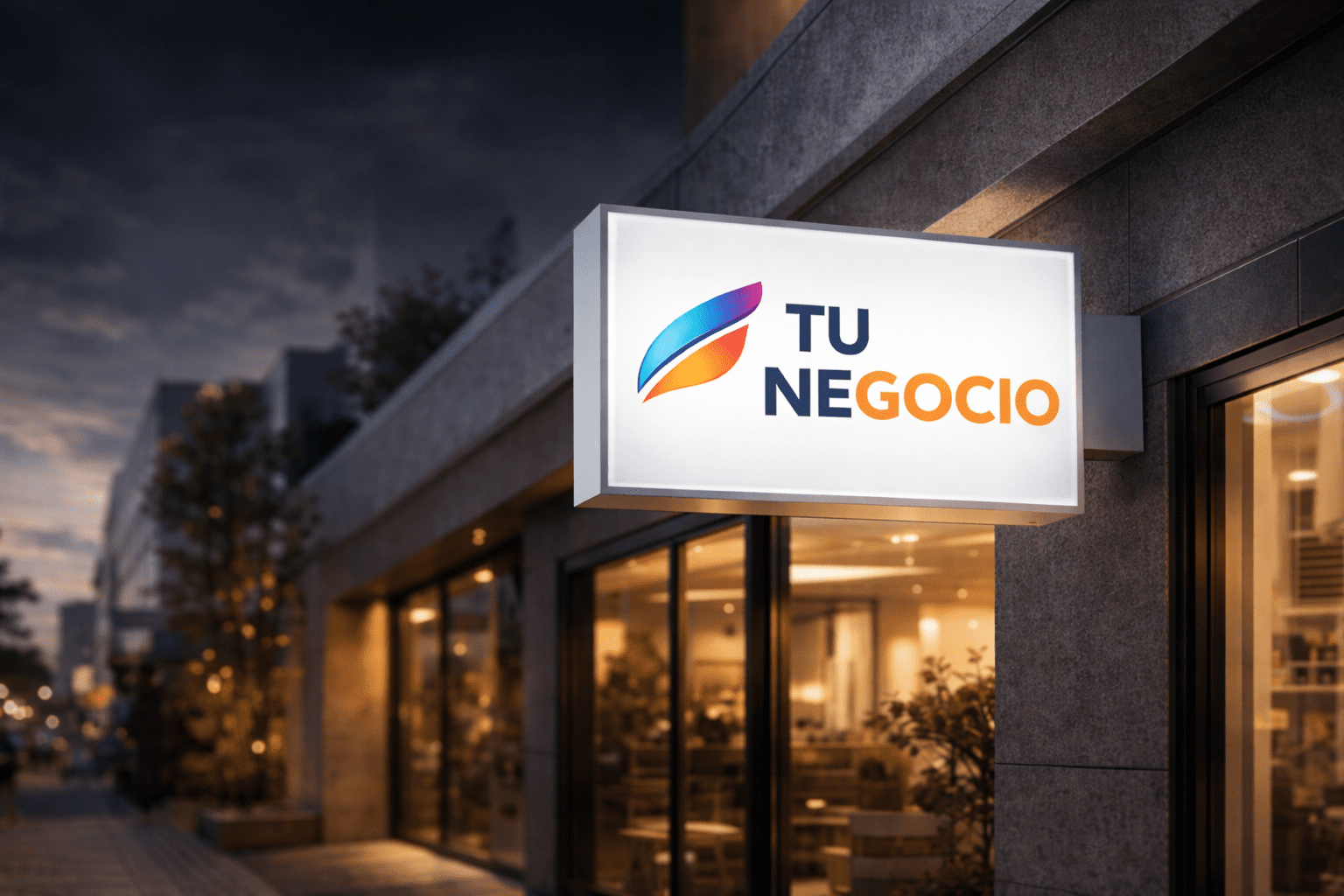 Caja de luz LED para negocios