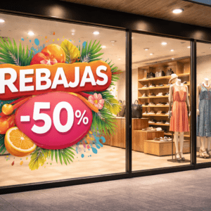 Vinilo impreso personalizado para escaparates