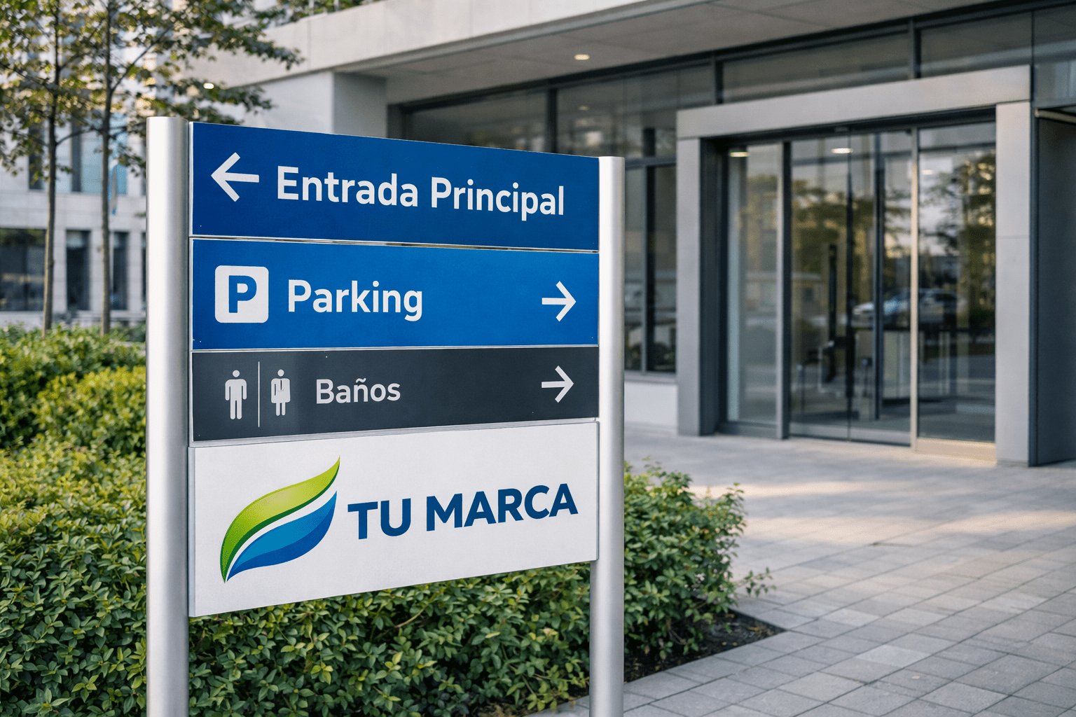 Señalética exterior para negocios y edificios